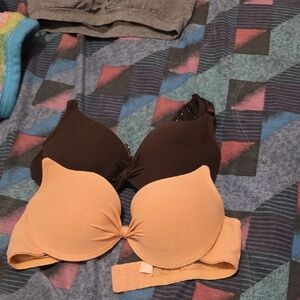 Elegant Brown and Tan Women's Bra